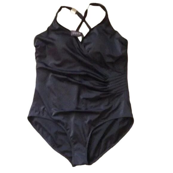 Fig Leaves Illusion Firm-Control One-Piece Swimsuit 22 NWT - Picture 1 of 9